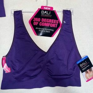 NWT Bali one smooth support bralette women’s size XL purple